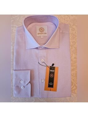 Formal Purple Shirt for Men, Cotton, Snover, Size 41, NWT